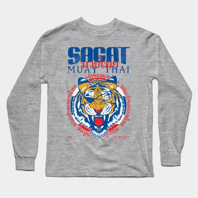 Sagat The God of Muay Thai Gym Long Sleeve T-Shirt by RevLevel